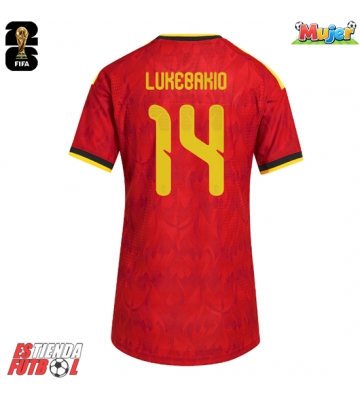 Bélgica Dodi Lukebakio #14 Primera Equipación Mujer Mundial 2026 Manga Corta